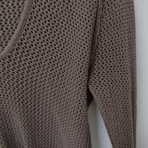 Ann Taylor Loft Open Stitch Hoodie • 100% Cotton • Sm • Taupe - Picture 13 of 16